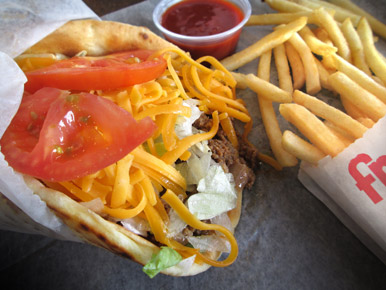 Sweet and spicy pulled pork wrap